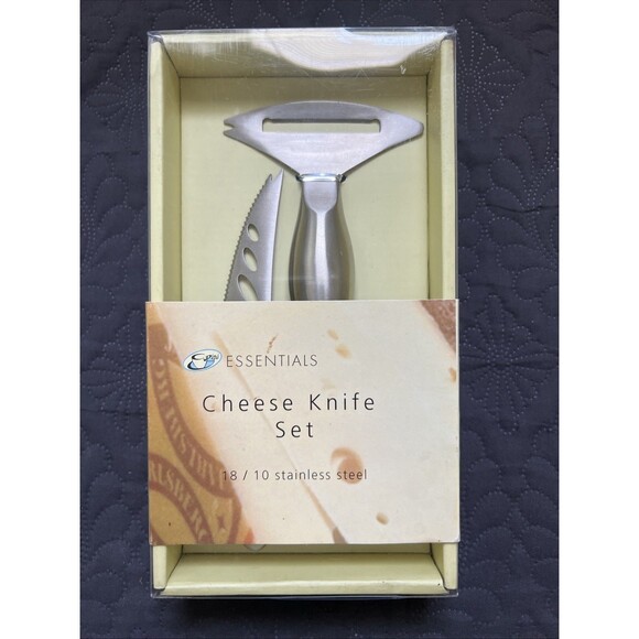 Home Essentials Cheese Knives 2 Pcs NIB 18/10 Stainless Steel Home Serverware - Picture 1 of 6